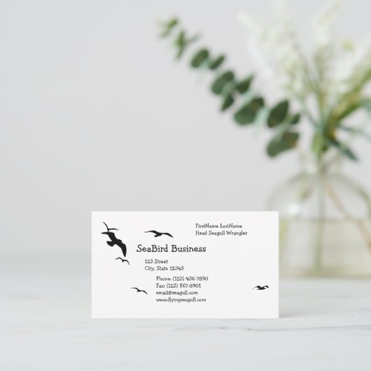 シーガルシルエット 名刺 (スタンド正面)