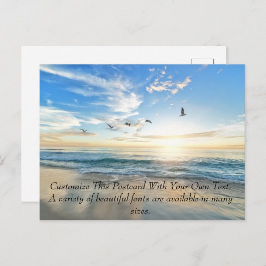 シーガルズとビーチサンライズ  案内ポストカード (正面/裏面)