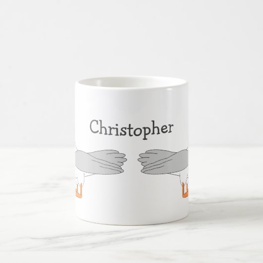 シーガルデザイン パーソナライズされた コーヒーマグカップ (中央)