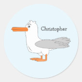 シーガルデザイン パーソナライズされた ラウンドシール (正面)