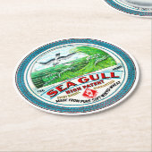 シーガルハイパテントフラワー ラウンドペーパーコースター (アングル)