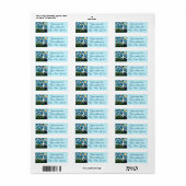 シーガルバンゴッホスタイルビーチスカイ差出人住所 ラベル (フルシート)