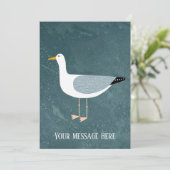 シーガルパーソナライズされたフラットカード (スタンド正面)