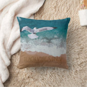 シーガルビーチビーブズオンリーシーショアウェーブズ クッション (ブランケット)