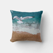 シーガルビーチビーブズオンリーシーショアウェーブズ クッション (正面)