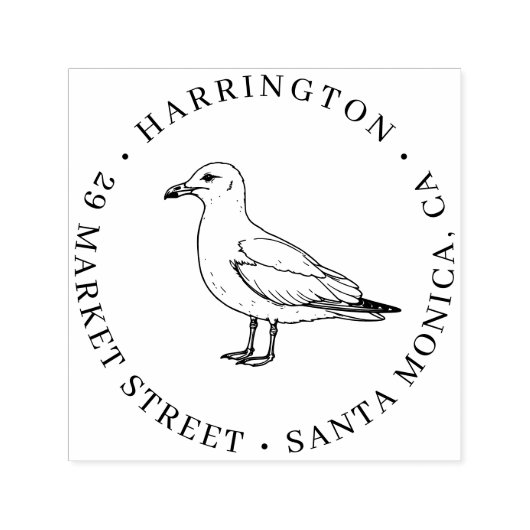 シーガルファミリー差出人住所 – コースタルエレガンス セルフインキングスタンプ (デザイン)