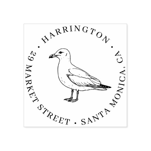 シーガルファミリー差出人住所 – コースタルエレガンス ラバースタンプ (インプリント)