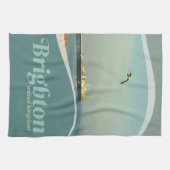 シーガルフライインアットブライトン桟橋キッチンティータオル キッチンタオル (横)