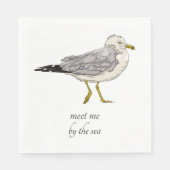 シーガルミートザシー紙 スタンダードランチョンナプキン (正面)