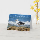 シーガル海落ち着考えいたビーチのYouカード カード (黄色い花)