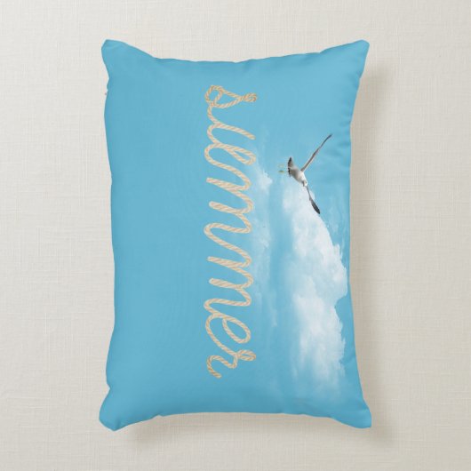 シーガル航海の付き夏用ロープ文字 アクセントクッション (正面(垂直))