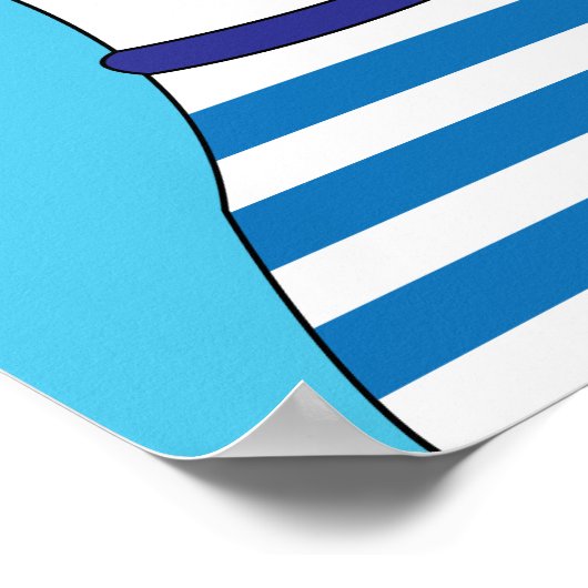 シーガル食べ物のチップスのシーサイドおもしろいユーモア ポスター (角)