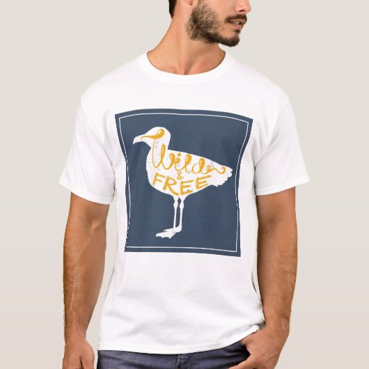 シーガル|野生で自由な Tシャツ (正面)