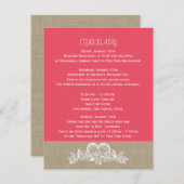 シーガーランドトロピカルビーチ結婚式日程 招待状 (正面/裏面)