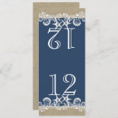 シーガーランドビーチテーマデザインテーブルナンバー 招待状 (正面/裏面)