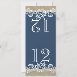 シーガーランドビーチテーマデザインテーブルナンバー 招待状