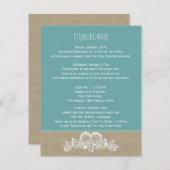 シーガーランドビーチ結婚式旅程 エンクロージャーカード (正面/裏面)