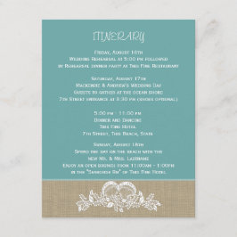 シーガーランドビーチ結婚式旅程 エンクロージャーカード