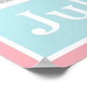 シーガーリー海ライフピンクシーホースイニシャル ポスター (角)