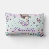 シーガールお洒落ベッドルームの下のシックな人魚 ランバークッション (裏面)