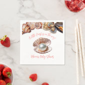 シーガールエレガントパールベビーシャワーの下 スタンダードカクテルナプキン (インサイチュ)