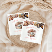 シーガールエレガントパールベビーシャワーの下 スタンダードカクテルナプキン