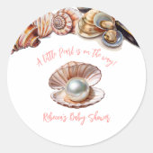 シーガールエレガントパールベビーシャワーの下 ラウンドシール (正面)