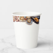 シーガールエレガントパールベビーシャワーの下 紙コップ (裏面)