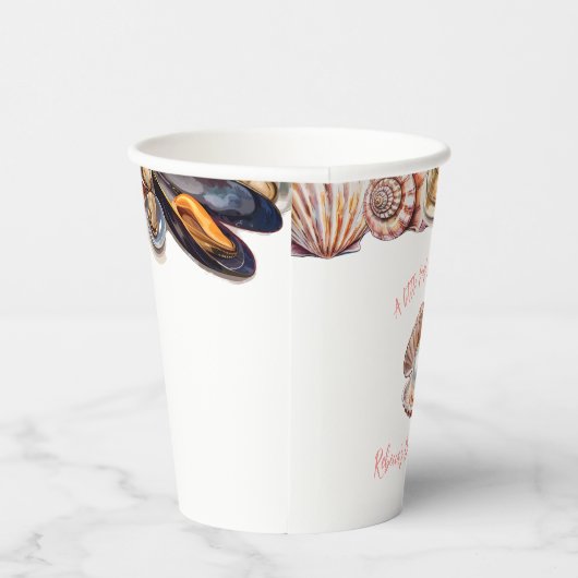 シーガールエレガントパールベビーシャワーの下 紙コップ (右)