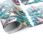 シーガールバースデーパーティーで可愛いサメ|過去記事 ラッピングペーパー (ロールコーナー)