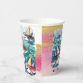 シーガールバースデーパーティーで可愛いサメ|過去記事 紙コップ (右)