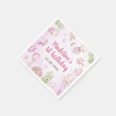 シーガールバースデーパーティーの下で スタンダードカクテルナプキン (角)