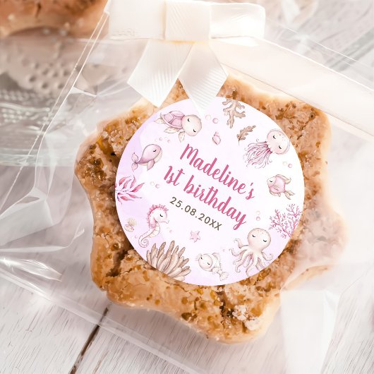 シーガールバースデーパーティーの下で ラウンドシール