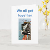 シーガ得ルが一緒に上陸**誕生日** カード (黄色い花)