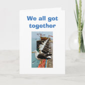 シーガ得ルを一緒にし、誕生日カード用に着陸 カード (正面)