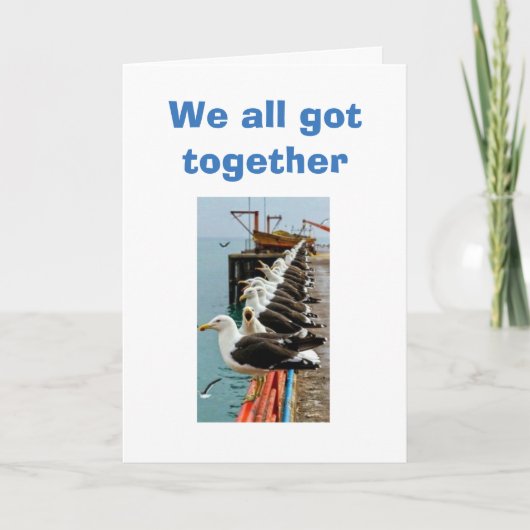 シーガ得ルを一緒にし、誕生日カード用に着陸 カード (正面)