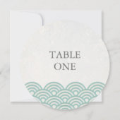 シーガ日本のスタイル適用波の円卓番号 招待状 (裏面)