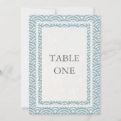 シーガ日本の様式化された波の大きなテーブル番号 招待状 (正面)