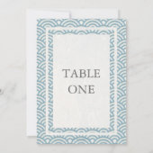 シーガ日本の様式化された波の大きなテーブル番号 招待状 (裏面)