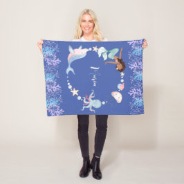 シーキッズ名前をカスタムするフリースブランケット フリースブランケット