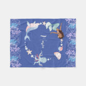 シーキッズ名前をカスタムするフリースブランケット フリースブランケット (正面(横))