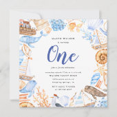 シーキッ航海のズ誕生日招待状 招待状 (正面)