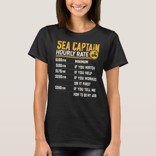 シーキャプテン時給セーリングボーティングセーラーボア Tシャツ (正面)