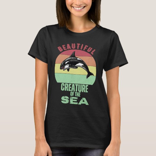 シーキラーOrca Whale Rの美しい生き物 Tシャツ (正面)