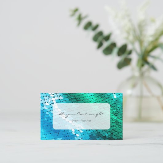 シーキン名刺青緑の人魚 名刺 (スタンド正面)