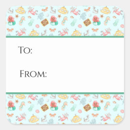 シーギフトラベルシールの下 スクエアシール