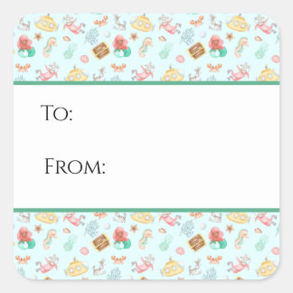 シーギフトラベルシールの下 スクエアシール