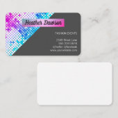 シークインとグリッターカラフル/ /グレー 名刺 (正面/裏面)