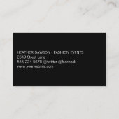 シークインとグリッター/金ゴールドルクス 名刺 (裏面)