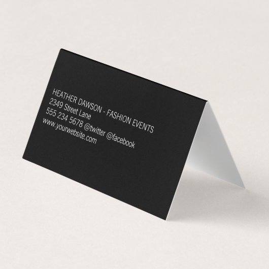 シークインとグリッター/金ゴールドルクス 名刺 (裏面)